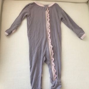 Kickee pants Footy pajamas zip up 3 to 6 months